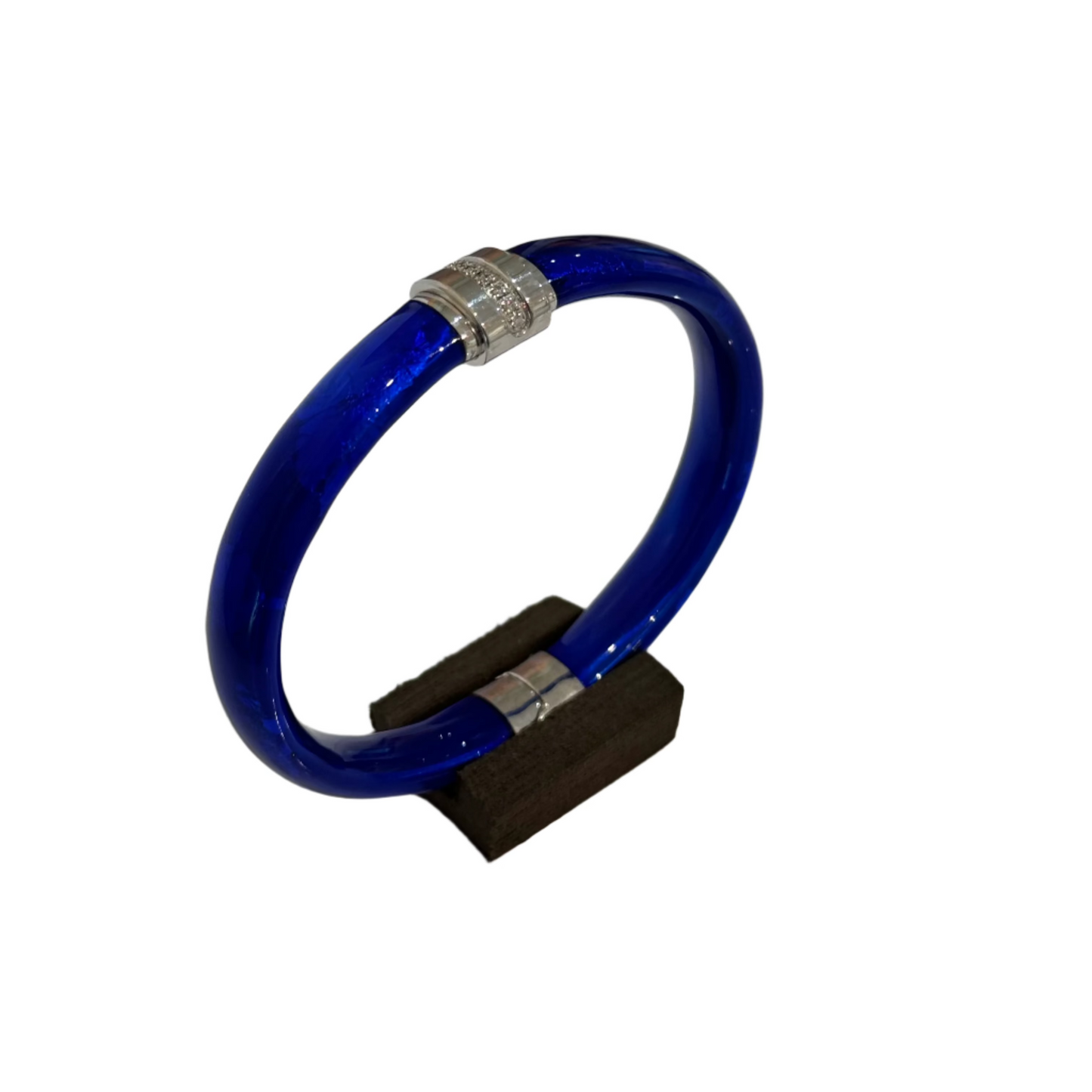 SoHo Enamel Bracelet Sapphire with Diamond Band 9mm
