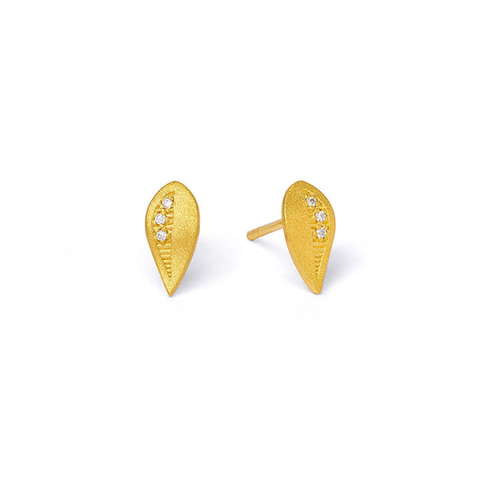 Libertina Stud Gold Earrings